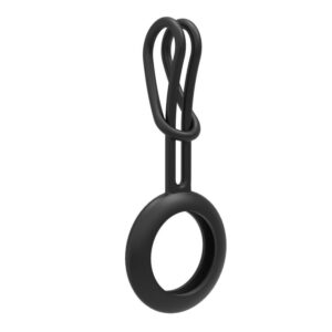 Smart tag aksesuārs iLike  AirTag Silicone Keychain Loop Case Black