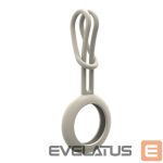 Smart tag accessories iLike  AirTag Silicone Keychain Loop Case White