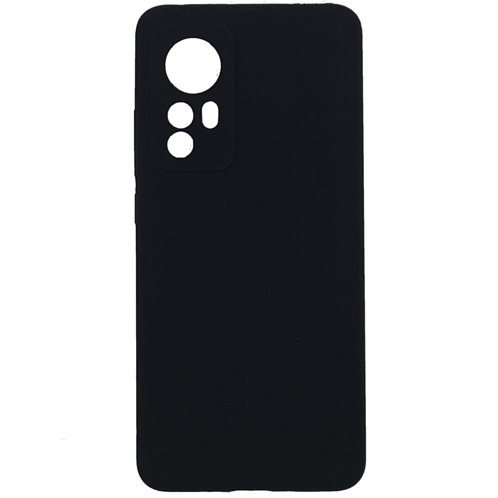 Back panel cover Evelatus Xiaomi 12 Pro Premium Soft Touch Silicone Case Black