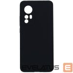 Back panel cover Evelatus Xiaomi 12/12x Premium Soft Touch Silicone Case Black