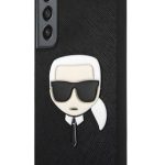 Back panel cover Karl Lagerfeld Samsung Galaxy S22+ PU Saffiano Karl Head Case Black