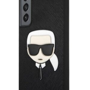 Back panel cover Karl Lagerfeld Samsung Galaxy S22+ PU Saffiano Karl Head Case Black