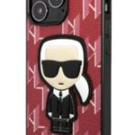 Nugarėlės dėklai Karl Lagerfeld Apple iPhone 13 Pro Max Monogram Ikonik Case Red