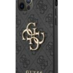 Back panel cover Guess Apple iPhone 12 Pro Max Metal Logo Case Grey