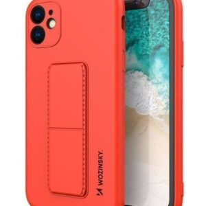 Aizmugurējais vāciņš Wozinsky Apple Kickstand Case flexible silicone iPhone 11 Red