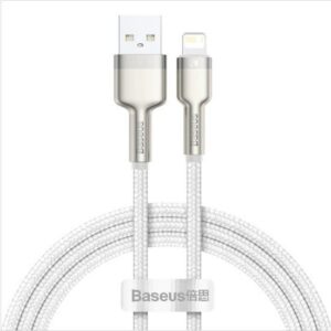 Kabelis Baseus  Cable Cafule Metal USB - Lightning 1,0 m 2,4A White