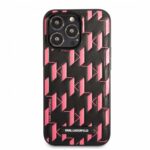Nugarėlės dėklai Karl Lagerfeld Apple iPhone 13 Pro Monogram Plaque Case Black Pink