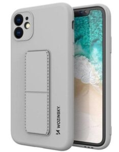 Tagakaaned iLike Samsung Galaxy A22 5G Kickstand Case Silicone Stand Cover Grey