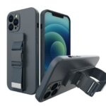 Чехол на заднюю панель iLike Samsung Galaxy A22 5G Rope case gel TPU airbag case cover with lanyard Navy Blue