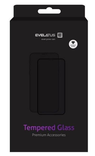Protective glass Evelatus Apple iPhone 14 Pro Max 6.7 2.5D Full Cover Japan Glue Glass Anti-Static