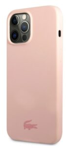 Aizmugurējais vāciņš Lacoste Apple iPhone 13 Pro Liquid Silicone Glossy Printing Logo Case Pink