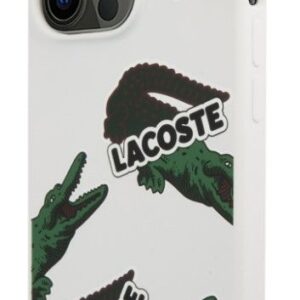 Aizmugurējais vāciņš Lacoste Apple iPhone 13 Pro Liquid Silicone Allover Pattern Case White