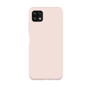 Back panel cover Evelatus Samsung Galaxy A22 5G Premium Soft Touch Silicone Case Pink Sand