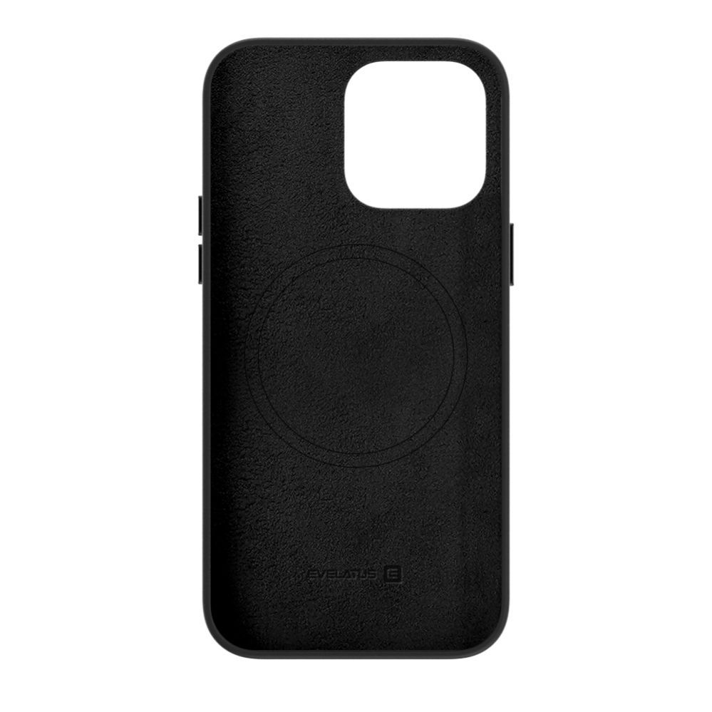 Aizmugurējais vāciņš Evelatus Apple iPhone 14 Pro Genuine Leather Case with MagSafe Black