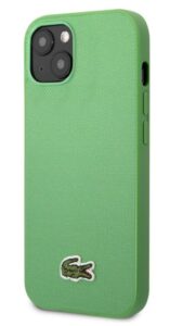 Aizmugurējais vāciņš Lacoste Apple iPhone 14 Iconic Petit Pique Logo Green