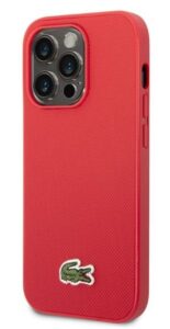 Aizmugurējais vāciņš Lacoste Apple Phone 14 Pro Iconic Petit Pique Logo Case Red