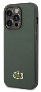 Aizmugurējais vāciņš Lacoste Apple 14 Pro Max Iconic Petit Pique Logo Case Dark Green