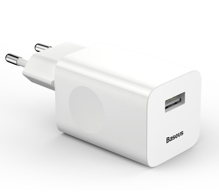 Adapteris Baseus Wall charger QC 3.0 1x USB 3A 24W White
