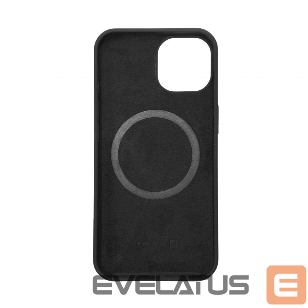 Back panel cover Evelatus Apple iPhone 14 / 13 Premium MagSafe Soft Touch Silicone Case Black