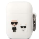 Maciņš austiņām Karl Lagerfeld - Airpods 1/2 Choupette Silicone Case White