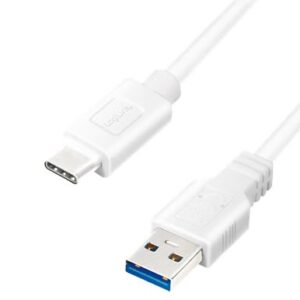Cable Logilink  USB 3.2 Gen 1x1 Cable CU0174 1 m, White, USB-A Male, USB-C Male