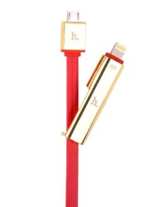 Kaabel Hoco Universal UPL14 Lipstick series charging cable to in one (apple with micro usb) sarkans