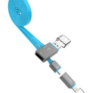 Kaabel Hoco  UPL03 Share line apple + micro usb blue