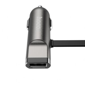Auto lādētāji Hoco Universal UCL01 Multifunction apple+micro usb Gray