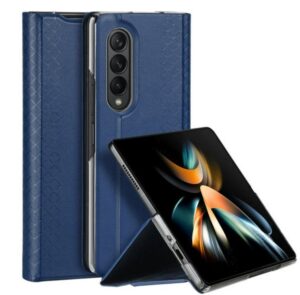 Tagakaaned Dux Ducis Samsung Galaxy Z Fold4 Bril case with a flip wallet stand Dark Blue