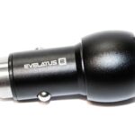 Auto lādētāji Evelatus - Car Charger EC7DC01 BLACK 3.1A 2USB port with stainless steel escape tool Black