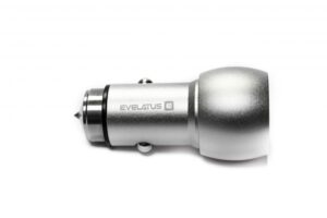 Autolaadijad Evelatus Universal Car Charger ECC01 2USB port 3.1A with stainless steel escape tool Silver