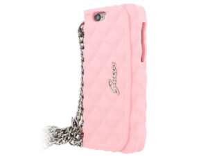 Aizmugurējais vāciņš Apple  Quilted Clutch Silicon Case for Iphone 6 Pink
