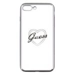 Back panel cover Guess Apple iPhone 7 Plus / 8 Plus Apple Heart TPU Case Silver