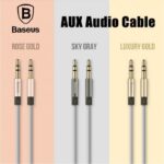 Helikaabel Baseus Universal Fluency Series AUX Audio Cable 1.2M WEBASEAUX-LA0R Rose Gold
