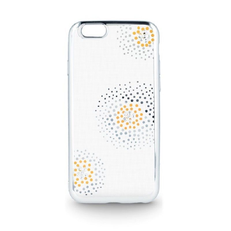 Aizmugurējais vāciņš Beeyo Sony E5 Flower Dots TPU Silver