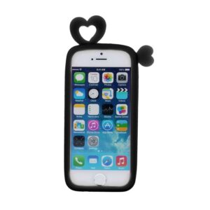 Case universal GreenGo Universal bumper L (10cm) Hearts Black