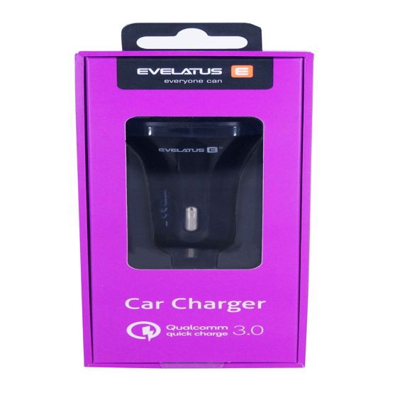 Autolaadijad Evelatus - Evelatus Quick Car Charger QCC02 Black