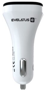 Autolaadijad Evelatus - Evelatus Quick Car Charger QCC02 White