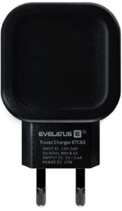 Adapteris Evelatus Universal Evelatus Travel Charger Two USB 3.4A ETC03 Black