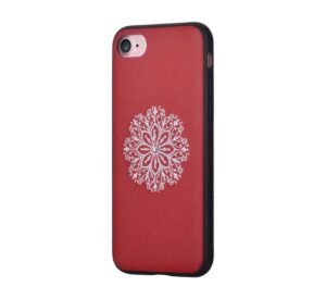 Aizmugurējais vāciņš Devia Apple iPhone 7/8 Flower Embroidery Case Red