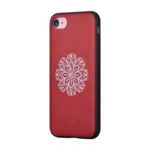 Aizmugurējais vāciņš Devia Apple iPhone 7/8 Flower Embroidery Case Red