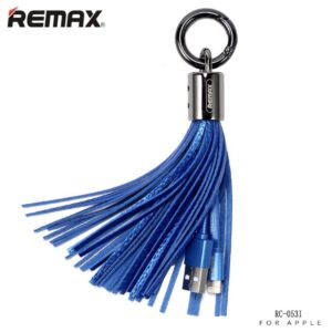 Kabelis Remax Universal Tassels Ring  Data Cable for Lightning Blue