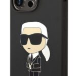Back panel cover Karl Lagerfeld Apple iPhone 14 Pro Max Liquid Silicone Ikonik NFT Case Black