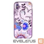 Back panel cover Devia Apple iPhone X Crystal Bloosom case Rose Gold