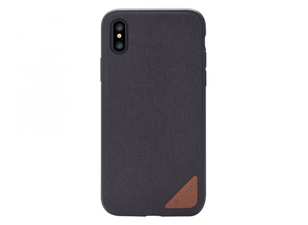 Back panel cover Devia Apple iPhone X Acme case Black