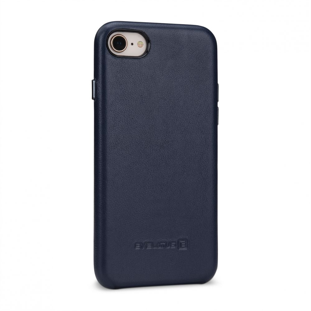 Back panel cover Evelatus Apple iPhone 7/8/SE2020/SE2022 Leather Case Prestige Dark Blue