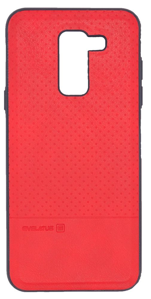 Tagakaaned Evelatus Samsung Galaxy A6 Plus 2018 TPU case 1 with metal plate (possible to use with magnet car holder) Red