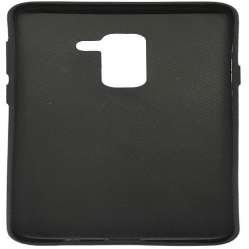 Back panel cover Evelatus Samsung Galaxy A6 Plus 2018 TPU case 1 with metal plate (possible to use with magnet car holder) Blue