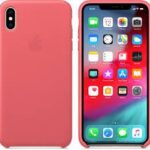 Чехол на заднюю панель Apple  iPhone XS Max Leather Case MTEX2ZM/A Peony Pink