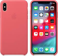 Aizmugurējais vāciņš Apple  iPhone XS Max Leather Case MTEX2ZM/A Peony Pink